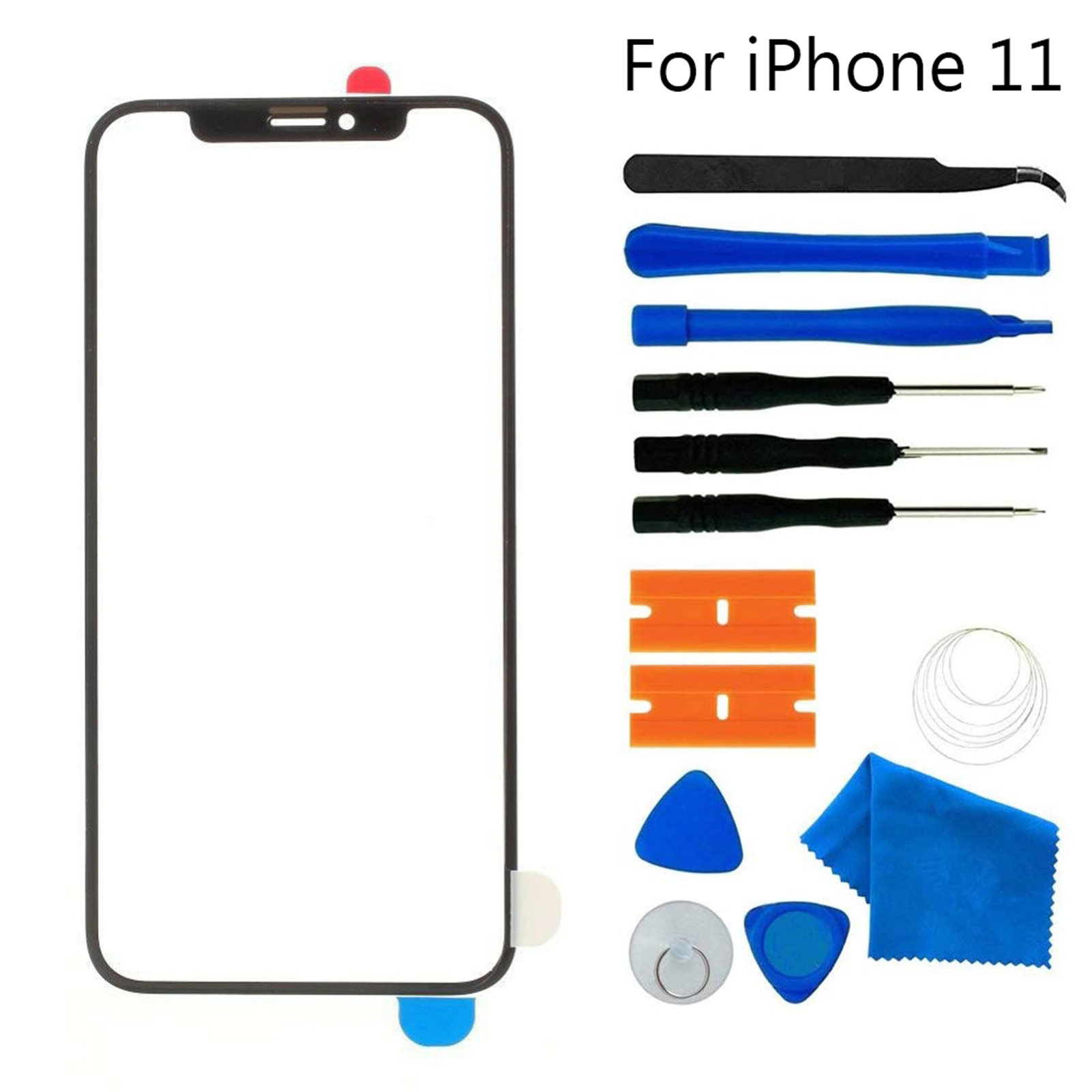 Fairnull Front Outer Lens Glass Screen Replacement Repair Tool Kit for iPhone 12 Pro Max